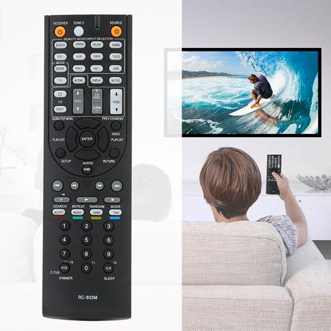 RC-803M Ersatzfernbedienung kompatibel mit ONKYO TX-NR609, TX-NR609B, HT-S7409 und HT-S8409 AV-Receiver