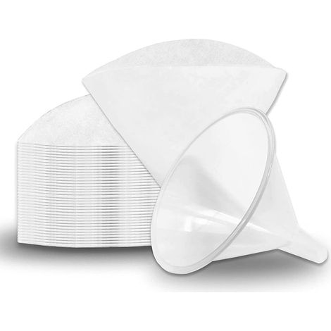 50 cônes et entonnoirs filtrants Filtres à huile pour friteuse 11,4cm Filtre à huile Cône filtrant non tissé Pour filtrer les aliments et les graisses dans la cuisine (1/5)