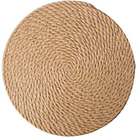 Set De Table - Tissé En Jute - Rond - Diamètre 25 Cm - Pour Assiettes Casseroles Théières - 1 Pièce (1/5)