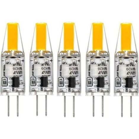 G4 LED 220 V 3 W 2700 K Warm White 160 lm, silicone bulbs replace conventional 30 W halogen lamps, pack of 5 units (1/4)