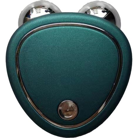 Masqueur facial anti-rides raffermissant peau, appareil de massage musculaire rechargeable USB, usage maison voyage bureau, vert foncé (1/5)