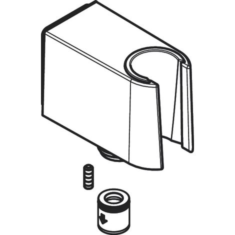 Hansgrohe Support de douchette pour FixFit Porter, finition : chrome, 94695000