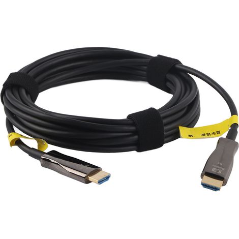 Câble d'interface multimédia HD à fibre optique 4K 4:4:4 RGB HDR10 HDCP2.2 18 Gbit/s HD unidirectionnel pour PS45 m/16,4 pi (1/5)