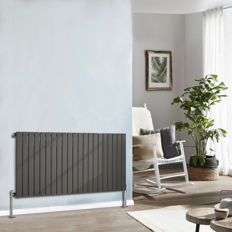 Designer Radiator 600x1428mm Single Flat Panel Horizontal Anthracite (1/5)