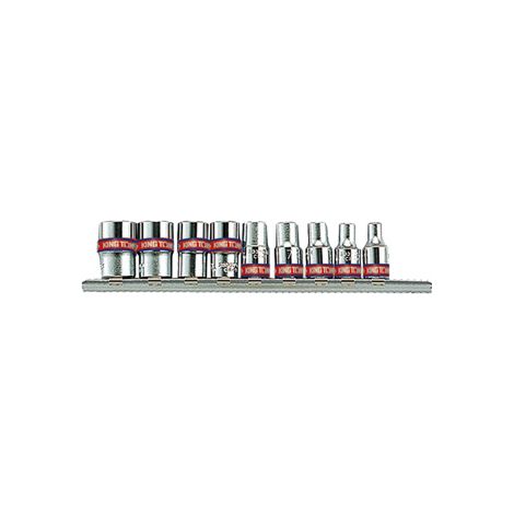 KING TONY ZESTAW  NASADEK IMBUSOWYCH 1/4 9cz. 5/32-1/2 CHROM ...