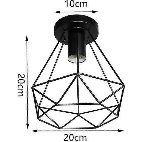 Plafonnier moderne style industriel vintage, abat-jour rétro, luminaires de style loft, éclairage intérieur pour salon, cuisine et décoration (Modèle 11) (1/5)