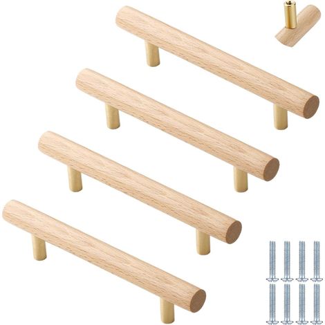 Poignées de cuisine, lot 4, tiroir en bois, pour enfants meubles (1/5)