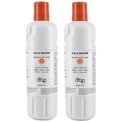 Lot de 2 filtres à eau pour réfrigérateur EDR2RXD1 – Réduction des chlorures et odeurs – Remplacement facile sans outil – Eau fraîche et pure-Muntra (1/5)