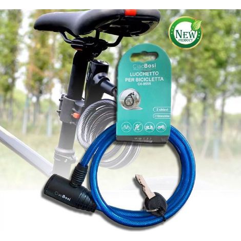 Trade Shop - Catena Antifurto Lucchetto Bici Bicicletta Scooter Moto 80cm 2 Chiavi Cx-9555 - (1/3)