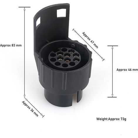 Adaptateur Prise Remorque 7 Broches vers 13 Broches pour Voiture, Tracteur, Caravane et Porte-Vélo – Connecteur Attelage Standard (1/3)