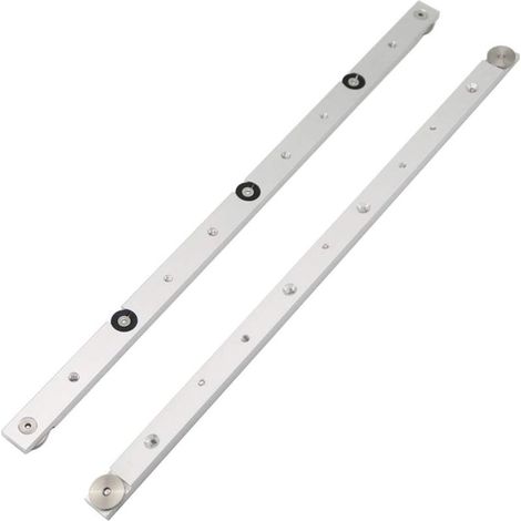 Barre à onglets en aluminium, outil à onglets en bois pour barre de scie à rail en T, outil de serrage de rail à fente droite pour scie à table (450 mm) (1/5)