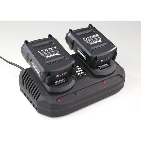 Akku-Set 2 x 18 Volt Akku 2 Ah + 1 x Doppel - Schnellladegerät (1/5)