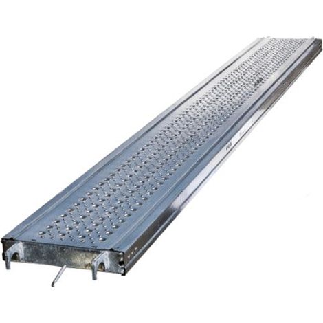 Echafaudages Stéphanois – Plancher aluminium 0,36x3m – Charge admissible 200kg/m² – Accessoire pour échafaudage – Pour chantiers humides