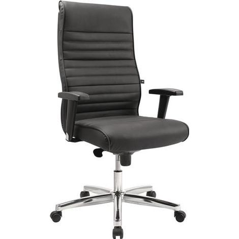 Chefsessel Leder schwarz schwarz m.Armlehne 440-550mm TOPSTAR (1/3)