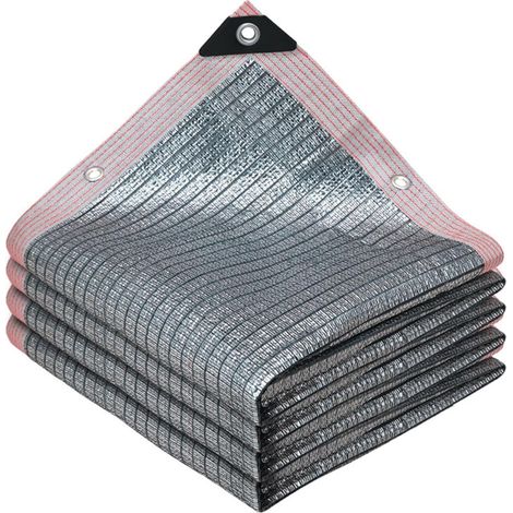 Filet d'ombrage de cour en feuille d'aluminium à 95 % (avec œillets métalliques) - Filet d'ombrage extérieur - 2 x 3 mètres (1/5)