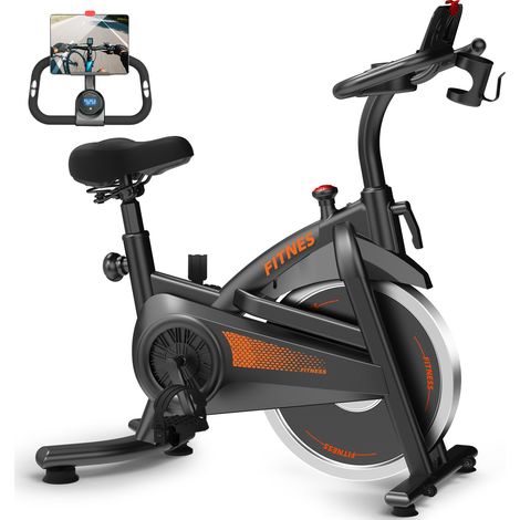 Vélo d'appartement, capacité de charge de 136 kg, vélo stationnaire avec selle