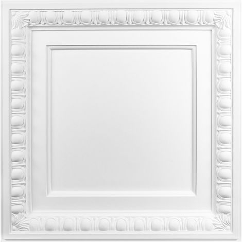 1 pezzo Piastrella per soffitto PU antiurto Perfect 61x61cm B4004 (1/3)