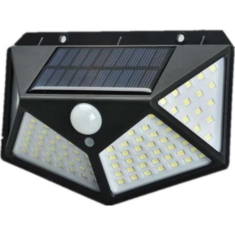 Lampe solaire - RUMOCOVO - 100 LED - 2200 mAh - Détecteur de mouvement - Résistante à l'eau (1/4)