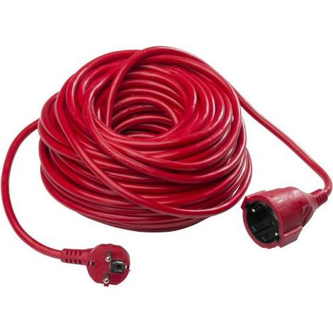 Verlängerungskabel 50 m IP20 Rot Stromkabel H05VV-F 3G1,5