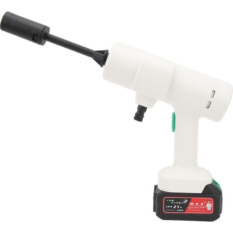 Nettoyeur haute pression sans fil Power Cleaner, 2,4 GPM, portable et polyvalent, avec batterie 12 000 mAh, prise UE 100-240 V, pour voiture et jardin, blanc. (1/5)