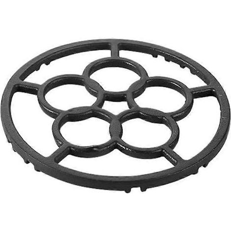 Support de wok pratique de 18,2 cm en fer, compatible avec les plaques de cuisson à gaz, pour une préparation efficace des sautés. (1/5)