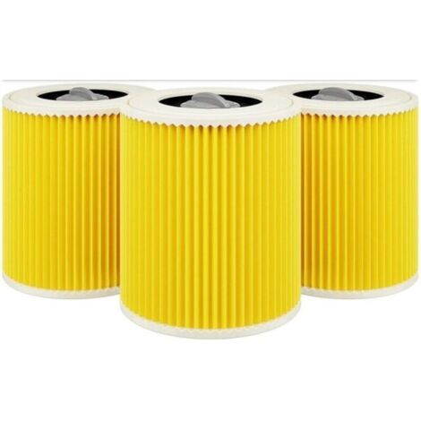 Ensemble de 3 filtres à cartouche pour aspirateur Kärcher WD3 Premium-AquaForge. (1/5)