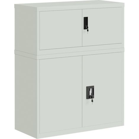 Maison Exclusive - Armadio Classificatore Grigio Chiaro 90x40x110 cm in Acciaio