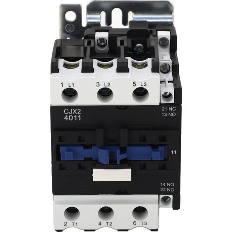 Contacteur CA tripolaire, montage sur rail DIN, commande universelle de circuit pour moteur électrique, bobine 380 V, 40 A (1/5)