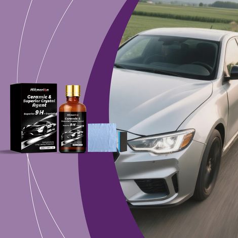 Car Ceramic Coating Kit: Car Paint Refurbishment, Brightening, and Full Car Crystal Coating Care Tools -- 50ml + Sponge + Towel -- BIEMMEDUE (1/5)