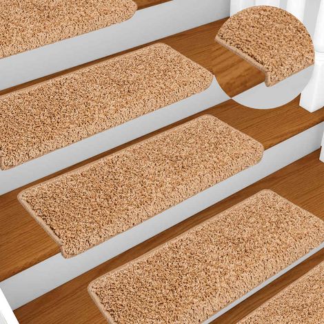 vidaXL Stufenmatten 10 Stk. 65x21x4 cm Beige Rechteckiger Rand (1/5)