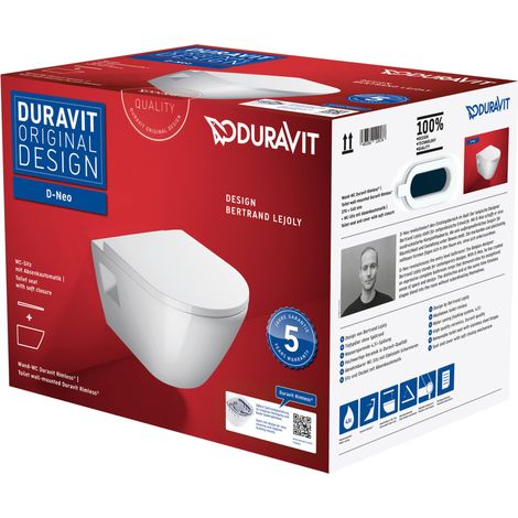 Juego Duravit D-Neo para WC suspendido, con WC suspendido, incl.