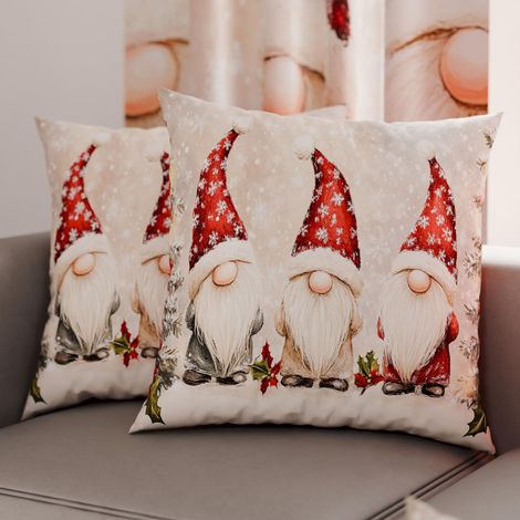Paire de Housses de Coussin en Microfibre 80x80 cm, Coussins Décoratifs de Noël pour Chambre, Canapé, Salon, Lot de 2 Housses de Coussin, Taie d'oreiller 03 (1/3)