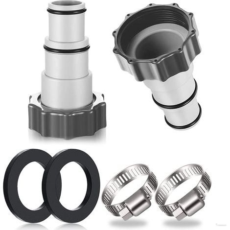 2PCS Adaptateur Tuyau Piscine, Adaptateur Piscine, Adaptateur pour Piscine Intex, Adaptateur Tuyau Piscine, Adaptateur Tuyau pour Pompe, Raccord pour Tuyau Piscine Ø 32 et 38 mm (1/5)