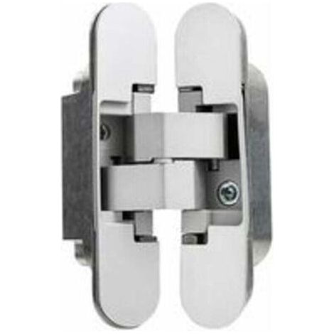 Charnière invisible pour portes, Lot de 2 charnières invisibles pour portes lourdes, charge 40 kg, ouverture 180º (1/3)