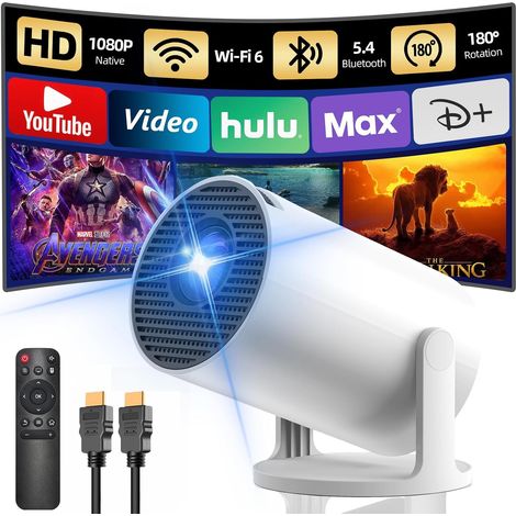 Vidéoprojecteur Smart 4K Yoton Y4PRO avec Android TV Wi-Fi 6 et Bluetooth 5.4 Bidirectionnel (1/5)