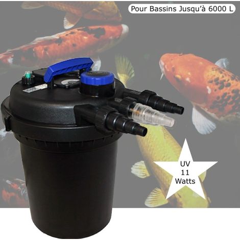Filtre Bassins De Jardin Sous Pression, UV 11W, Jusqu'à 6000 Litres (1/5)