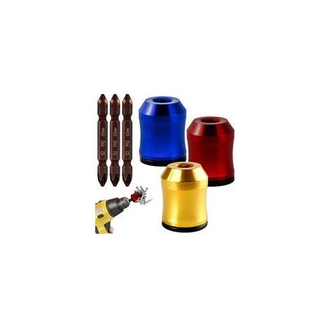 Anneau magnétique pour tête de tournevis (3 pièces) avec 3 embouts de tournevis PH2, outil amovible pour perceuses Porte-embout universel pour tournevis hexagonaux et embouts de vissage Porte-vis (1/5)