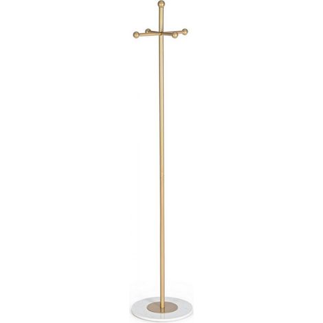 Set 2 Appendiabiti Marmo Oro Moderno H175 cm - PARADISO (1/5)