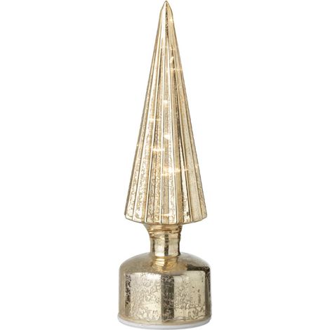 Sapin Tournant à LED "Lenard" 31cm Doré (1/5)