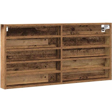 Maison Exclusive - Vitrine mit Regal Altholz 100 x 8,5 x 50 cm Ho