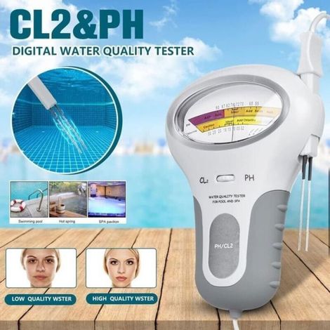 Testeur Ph Et Chlore - Analyseur Électronique 2 En 1 Pour Piscine Et Spa - Précision Numérique - 1 Pièce (1/5)