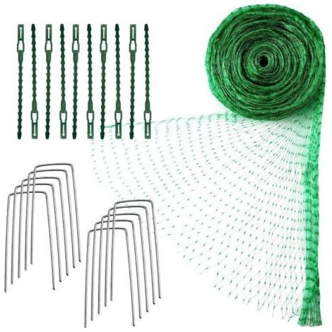 QORVA
-Filet Anti Oiseaux,4 10m Vert Jardin Oiseau Filet de pour Plante Filet de Protection,Protéger Les Plantes, Les Fruits, Les Fleurs et Les légumes, 10pcs Pointes de terre+10pcs Cravates.. (1/4)