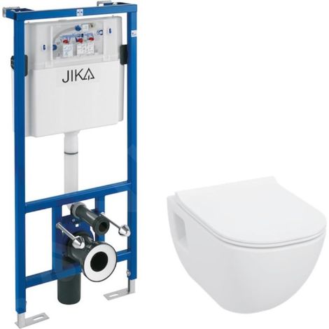 Jika Mio-N - Set bâti-support et WC suspendu, Rimless, DualFlush, blanc H6007160000002 (1/4)