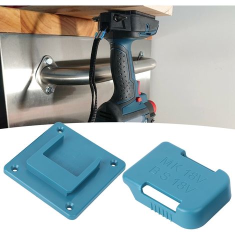 Dispositif de fixation pour batterie 18 V pour outils électriques Bosch 18 V (Cyan-Bleu) (1/5)