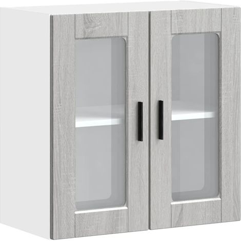 Pensile da cucina di design a parete 60 x 31 x 60 cm di facile manutenzione realizzato in legno Sonoma grigio 020050428