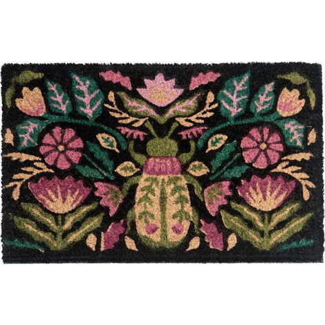 Fußmatte SELAWIK Bunt 45 x 75 cm Blume Kokosfasern (1/5)