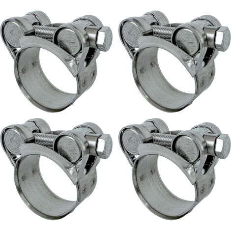 Colliers de serrage à boulon en T pour tuyaux, colliers de serrage réglables de 26 à 28 mm, acier inoxydable 304 (paquet de 4) (1/4)