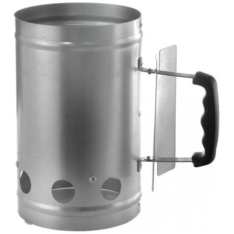 ACCENDITORE CARBONELLA BARBECUE CIMINIERA STARTER ACCIAIO ALLUMINATO OMPAGRILL (1/10)