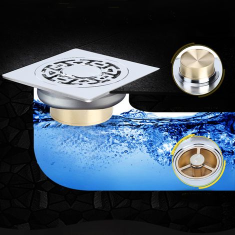 Lave-linge/salon en acier inoxydable, double usage, siphon de sol anti-odeurs et anti-insectes (1/5)