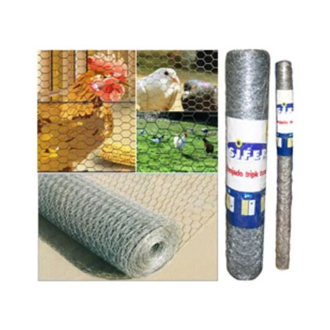 Malla Enrejado Triple Torsión Sifer 25 x 1.00 Metro Rollo 10 (1/2)